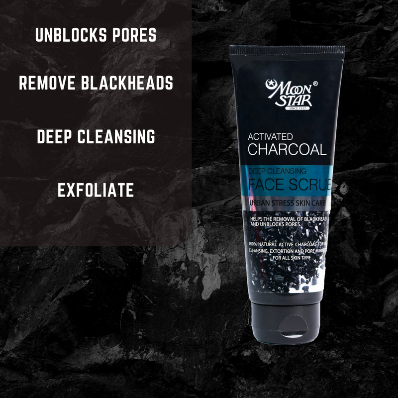 Moonstar Activated Charcoal Face Scrub