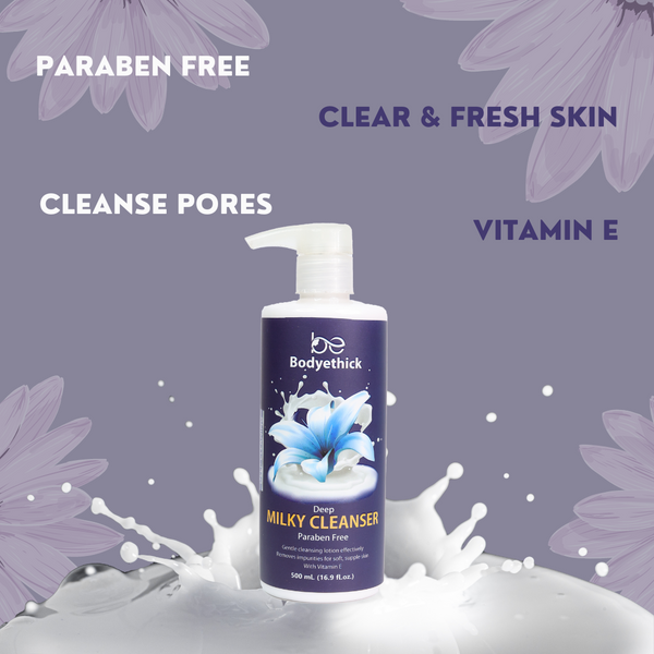 Bodyethick Milky Cleanser|| Paraben Free|| Clear & Fresh Skin (500ml)