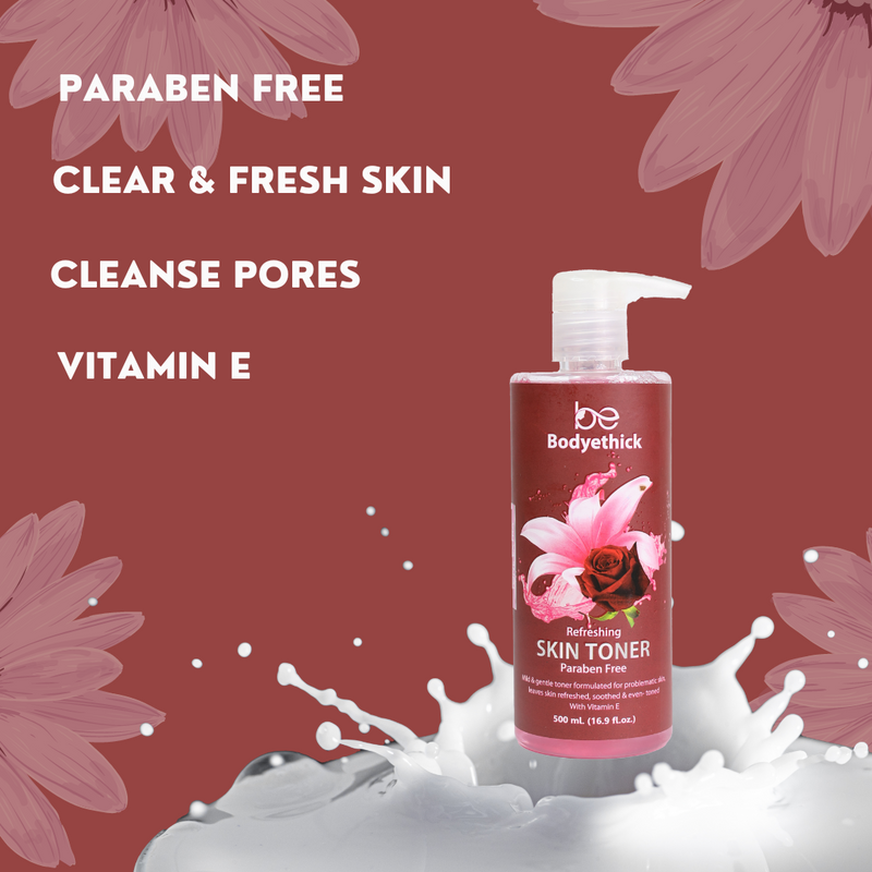 Bodyethick Skin Toner|| Refreshing Paraben Free|| Cleanse Pores (500ml)