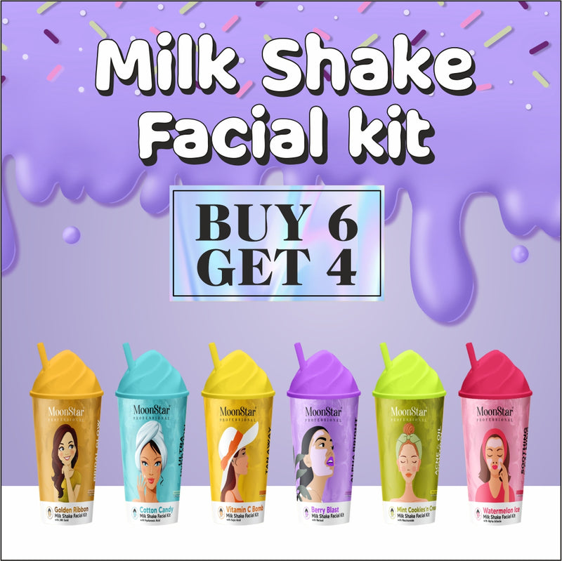 Milk Shake Facial Kit Combo Pack of 10 (Buy 6 Get 4)