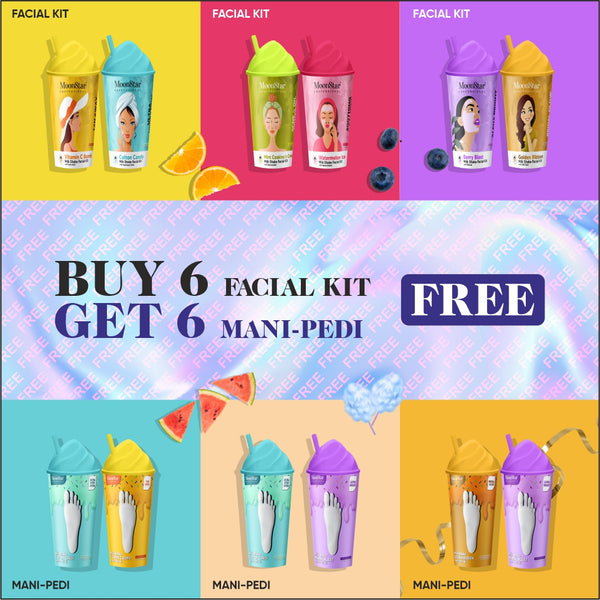 BUY 6 Milk Shake Facial Kit  GET 6 Milk Shake Mani-Pedi Kit FREE