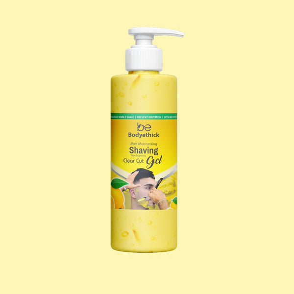 Bodyethick Lemon Moisturizing Shaving Gel |Non Foaming|Clear Cut Shave  (500 ml)