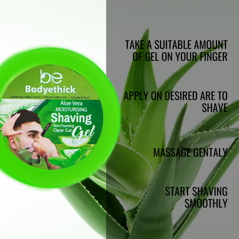 Bodyethick Soothing Aloe Vera Moisturising Shaving Gel(500ml)